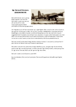A preview of a PDF biography for Simmons, Bernard